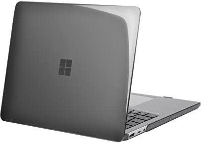 MOSISO Custodia Compatibile con Surface Laptop 5/4/3 13,5 pollici 2022 2021 2019 Rilascio con Metallo Tastiera (Modelli: 1951 & 1868),Protettivo Plastica Custodia Rigida, Nero Fumo