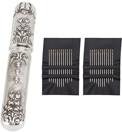 Nadeletui, Nährohr, Aufbewahrungsrohr, Europäisches Nähfass, Nähkästchen, Nadelrohr, Retro-Vintage-Metall, Europäischer Stil für Injektionsnadeln, Grußkartenhalter