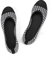 Frank Mully Women's Ballet Flats Slip On Knit Dress Shoes Pumps Shoes Round Toe,010Black and White, UK 6