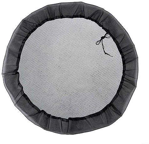 Copertura a rete per barile di pioggia, in poliestere, per barile di pioggia, copertura per barile di pioggia, coperchio di protezione (110 cm)