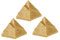 Healeved 3 Stück Ägyptische Pyramiden Pyramide Goldene Gipsstatue Von Khafre Pyramide Briefbeschwerer Brautdekorationen Messingbeschläge Bürozubehör Pyramideneinrichtungsmodell