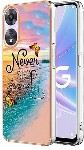 COMAKU Custodia per Oppo A98 5G Cover, con Motivo a Rilievo Design, Ultra Slim Morbido TPU + PC Silicone Antiurto Antigraffio Case - 3