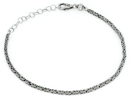 Artlinea Herren Armband kleine Königskette aus brüniertem Palladium Silber und schwarzem Gold mit Diamant - ZBU026D-LM.2.925.*, Edelmetall, Weißer Diamant