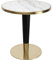 Kare Design Bistrotisch Amalia, Weiß/Gold, 70cm Durchmesser, Marmor Tischplatte, Pflegelicht, Standfest, Indoor/Outdoor, Balkon, Küchentisch, 75x70x70 cm (H/B/T)