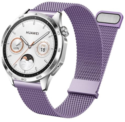 Bracelet pour Huawei Watch GT2 46mm, 22mm Universelle Métal Acier Maille Bracelet de Rechange de à Libération Rapide pour Huawei Watch GT/GT 4 46mm/GT5 46mm/GT3/GT3 Pro 46mm/GT2 Pro/GT 2e/GT Runner