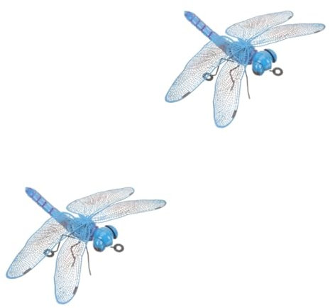QUMIIRITY 2pcs Metal Craft Dragonfly Wall Hanging Decorative Wall Art Home Decorations for Living