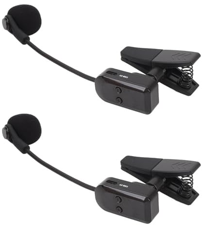 Fockety Microfono per Sassofono, Microfono per Strumenti con Rotazione di 360° con Distanza di Copertura di 131 Piedi, Microfonico per Sax con Clip, Microfono a Condensatore