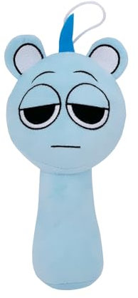 Sprunki Plushies Merch,Sprunki Plush Toys,Soft Stuffed Animal Pillow Figure Doll Christmas Birthday Gifts for Adult Kids (Light Blue)