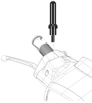 Motorrad Navigationshalterung Für Vespa Für Sprint Primavera GTV GT GTS LXV LX LT ET4 Elettrica ET2 946 Motorrad Rückspiegel Schrauben Schraube Navigation Halterung Handy-GPS-Halterung(Black-Long-Righ
