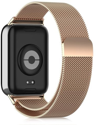 Hinnwer Armband für Xiaomi Smart Band 9/8 Pro und Redmi Watch 4 - Milanese Edelstahl Ersatzarmband mit Magnetschnalle