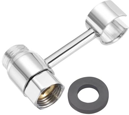 sourcing map Support de pulvérisateur de bidet portable avec valve, rotation à 360 degrés, support de base de pulvérisateur de toilettes, support de douche, fixation murale pour robinet de baignoire