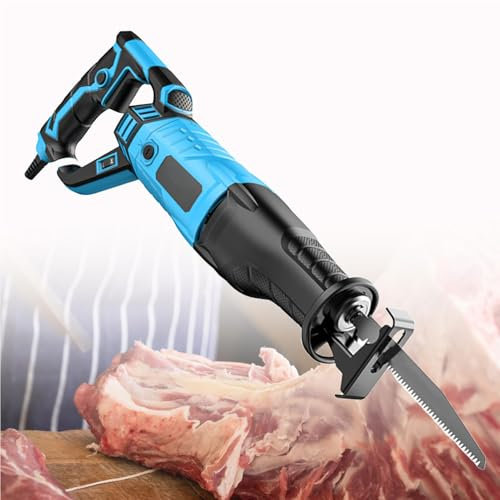 OZTYSGXM Scie à Os éLectrique pour Viande, Scie Alternative sans Fil 1050 W, Coupe-Viande Multifonction avec Lames Scie et PoignéE AntidéRapante, pour Os Viande Bois Poisson Agneau