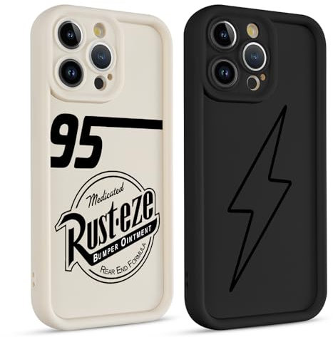 Omyzo Cartoon Handyhülle für iPhone 12 6.1 Hülle, Anime Kawaii Cars 95 Motiv Design mit Weiche Silikon Stoßfest TPU Sanft Kratzfest Bumper Case, Anime