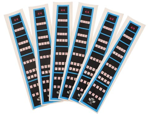 BAZEITFLOW 6 Stück Violin Griffbrett Aufkleber Abwaschbar Langlebig Wasserfest für Anfänger Geige Lernhilfe zur Fingerposition Intonationshilfe Violin Fretboard Stickers