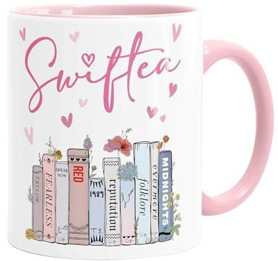 Tasse Kaffeetasse mit Spruch Tasse Bücherregal Album Design Tasse Musik Fan Geschenk Personalisiert mit Namen Best of Album Geschenkidee Geschenk für Tochter Freundin