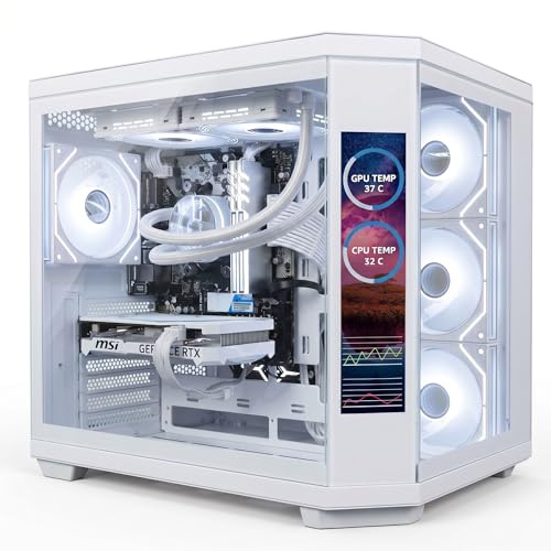 ionz Gaming Desktop PC, Ryzen 5 7600X, Nvidia RTX 5070 Ti 16GB OC, 32GB DDR5 RAM, 1TB NVMe SSD, Cooler, Windows 11, 750W 80+ PSU (Apex Vision, White)
