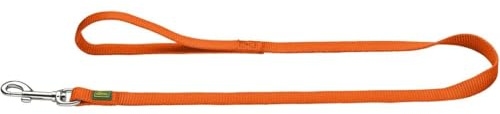 HUNTER Hundeführleine, Nylon, mit Handschlaufe, witterungsbeständig und pflegeleicht, 1.0 x 110 cm, orange