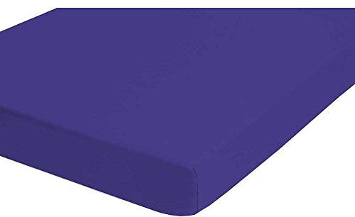 Traumhaft Schlafen - Castell - Markenbettwäsche 0077113 Spannbetttuch Jersey Stretch 1x 140x200 cm - 160x200 cm, dunkelblau