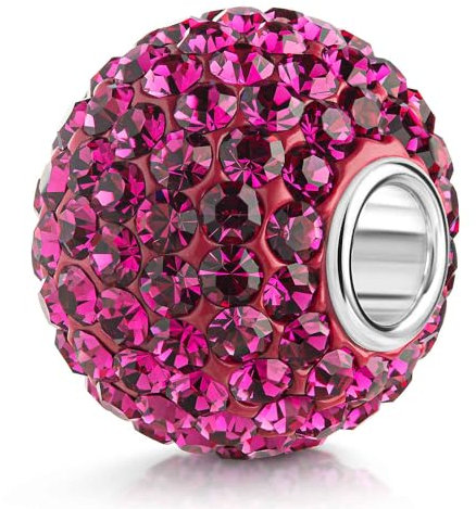 MATERIA by Matthias Wagner XXL Strass Bead Kettenanhänger pink 12x16mm 1080