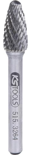 KS Tools 515.3264 HM Rundbogen-Frässtift Form F, 10mm