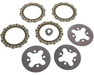 Set: Kupplungsteile, Reibbelag + Lamelle, inkl. Sicherungsblech - für Simso