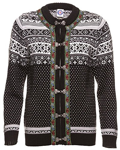 ICEWEAR Stavanger Norwegian Woman Wool Blend Sweater for Winters with Tin Hook Black