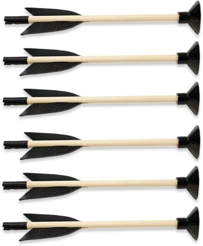 BestSaller 1213 Pfeil/Bolzen 18cm für Armbrust, Natur/Schwarz (6 Stück)