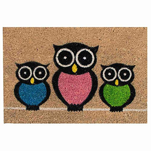Siena Home Kokosmatte Coco Owls 40x60cm, Eulen