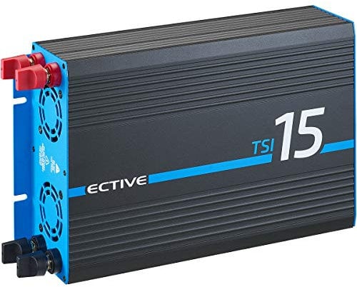 ECTIVE Reiner Sinus Wechselrichter TSI 15-1500W, USB, 24V auf 230V, Überlastschutz, Überhitzungsschutz, NSV, USV Funktion - DC/AC Spannungswandler, Umwandler, Stromwandler für Haushaltsgeräten