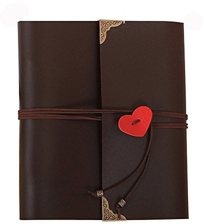 Shiney Fotoalbum, Retro-Fotoalbum, Fotoalbum, Vintage-Design, PU-Leder, 30 schwarze Seiten, für Hochzeit, Geburtstag, Weihnachten, Valentinstag und Abschluss, 23,5 x 19 cm