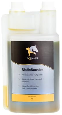 Equanis BiotinBooster | 1 l | Ergänzungsfuttermittel für Pferde | Zur Unterstützung von Fell, Haut und Hufe | Könnte die Normale Hornproduktion fördern | Ausgewählte Nährstoffe