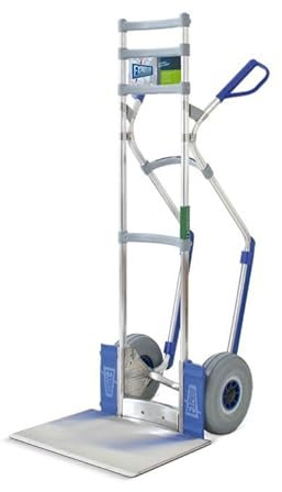 Vollmontierte EXPRESSO Alu Profi- Sackkarre AE201425 für Autoreifen und sperrige Güter/Beladbar bis 250kg / pannensichere Vollgummireifen/Schaufel L 40 x B 50 cm