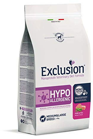 Exclusion Diet Hypoallergenic Medium/Large Breed Maiale e Piselli 2 kg cani