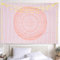 THE ART BOX Indie Wandteppich Baumwolle Mandala Wandbehang Deko Teppich Aesthetic Room Decor Dekoration Wandtuch/Strandtuch Wohnzimmer Indische Tücher Schlafzimmer, Rosa Gold, 210x230 Cm