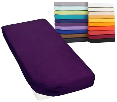 Moon-Classic Spannbettlaken Boxspringbett Wasserbett Spannbetttuch Matratzen 160g/²m 90x200-100x220 lila