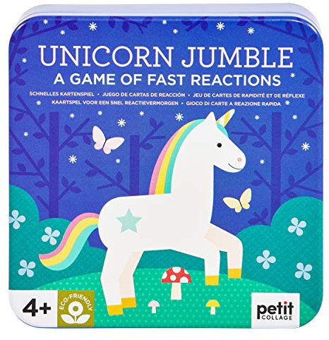 Petit Collage PTC521 - Jumble Kartenspiel Einhorn