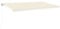 vidaXL Gelenkarmmarkise Automatisch Markise Sonnenmarkise Balkonmarkise Sonnenschutz Sichtschutz Terrasse Garten Balkon 600x350cm Creme