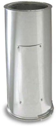 CAEXVEN Tubo de Doble Pared con Registro de Comprobación en Acero Inoxidable Longitud 50 cm - Serie Modular Aislada - 150 mm