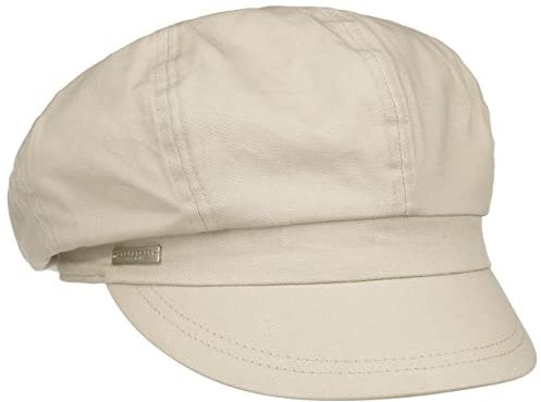 Seeberger Azalee Ballonmütze Damencap Newsboy-Mütze Balloncap Baumwollcap Sommercap (One Size - beige)