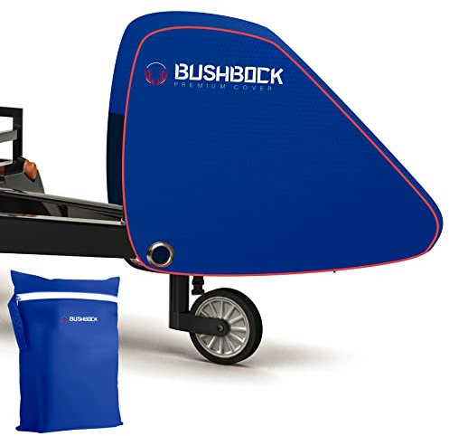 BUSHBOCK® Premium Deichselhaube aus Oxford 600D Material mit PU Beschichtung und Reflektoren. Universal Deichselabdeckung - auch für Wohnwagen/Anhänger mit Antischlingerkupplung & Kastenschloss (Blau)