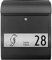 banjado® Briefkasten personalisiert mit graviertem Namensschild in Silber/Briefkasten schwarz 39x47x14cm / Briefkasten mit Hausnummer, Namen & Motiv Vögelchen/Briefkasten mit Zeitungsfach