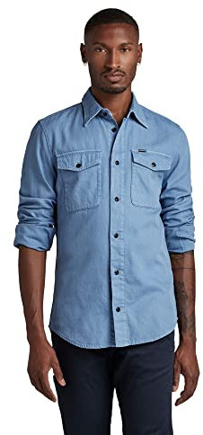G-Star Homme Marine Slim Shirt, Bleu (deep wave gd D20165-7647-D853), S