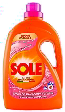 Sole Detersivo Lavatrice Liquido Potere Smacchiante Ml1845 41 Lavaggi, 1845ml