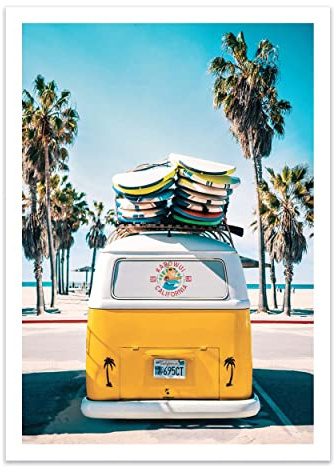 WALL EDITIONS Art-Poster Van Life in Yellow - Gal Design - Format: 50 x 70 cm