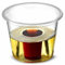 Efforias Vasos de chupito con marca CE, transparente, 25 cl, funda sellada, reciclables, disparos de bomba, polipropileno, aplastables, Jagerbomb, ideal para Redbull y Jagermeister (50)