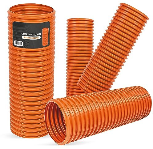 Wellrohr Kanalrohr DN315 KG Steigrohr Schachtrohr Drainagerohr Brunnenrohr Kanalschacht Abwasserrohr Lange 1000mm Wasserrohr Abwasserschacht Kontrollschacht Sickerschacht