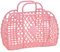 Fulenyi Jelly Bag für Kinder, Mädchen, Frauen, Kinder Strandtasche, modische Kunststoff Jelly Geldbörse, 80er Jahre Retro-Geldbörse mit Sackleinen