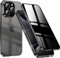 QiiStar Privacy Case for iPhone 15 Pro Max,Anti-Peeping Screen Transparent Back Cover Double Sided Tempered Glass 360 Full Body Phone Case Magnetic Bumper with Camera Lens Protector,Clear Black