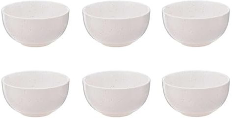 Secret de Gourmet - Lot de 6 Bols en Grès Lana 50cl Blanc