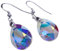 Aurora Borealis Ohrringe Tropfenform 16mm 925 Sterling Silber besonders Funkelnd